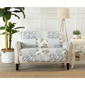 Reversible Stitched Patchwork Sofa Furniture Protector - Great Bay Home - 1 of 4