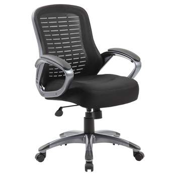 Ribbed High Back Mesh Chair Black - Boss