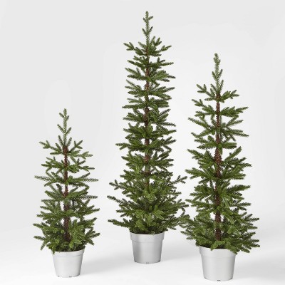 3ft, 4ft, and 5ft Unlit Balsam Fir Potted Artificial Christmas Trees - Wondershop™