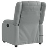 vidaXL Light Gray Massage Recliner Chair - Manual Recline, Fabric Upholstery, 6-Point Vibration Massage, Side Pocket, Sturdy Frame - 4 of 4