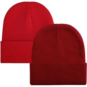 MSDC 2 Pack Beanie for Men Women Slouchy Beanie Hats Winter Knit Caps Soft Ski Hat Unisex - 1 of 4