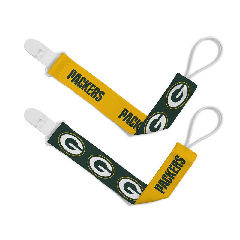 BabyFanatic Officially Licensed Unisex Pacifier Clip 2-Pack - NFL Green Bay Packers - Officially Licensed Baby Apparel, 2 of 6