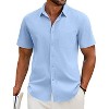 COOFANDY Shirts for Men Short Sleeve Button Down Shirt Casual Summer Beach Shirt - 4 of 4