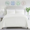 Duvet Cover Set 400 Thread Count 100% Cotton Sateen - Button Closure, Corner Ties by California Design Den - 4 of 4