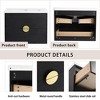 28 Inch Wall-Mounted Bathroom Vanity with Ceramic Sink and Storage Drawers - Black - 3 of 4