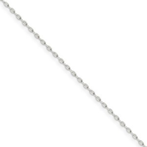 Black Bow Jewelry 1mm Sterling Silver Solid Open Cable Chain Necklace - 1 of 4