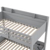 NicBex Twin/Full Wooden Bunk Bed with LED Lights,Drawer&Step Ladder,Heavy Duty Bunk Beds Noise-Reduced Bed Frame for Teens&Adults,350/550lbs Max - 4 of 4