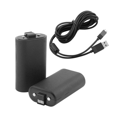 Insten 2 Pieces 1600mAh Rechargeable Battery Pack for Xbox One / One Elite / One X|S Controller with 9ft USB Charging Cable