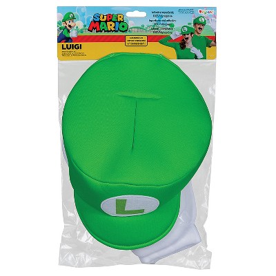 Disguise Mens Super Mario Bros Classic Luigi Elevated Accessory Kit Costume - Size One Size Fits Most - Green