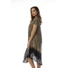 Riviera Sun Rayon Crepe Batik Marble Short Sleeve Umbrella Dress - 2 of 3