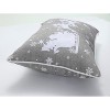 Indoor Christmas 'Santa Sleigh & Reindeers' Gray Rectangular Throw Pillow Cover  - Pillow Perfect - 3 of 4