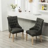 Dexmalle Set of 2 Button Tufted Dining Chair with Nail Heads - 3 of 4