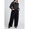 ELOQUII Women's Plus Size Polka Dot Collared Blouse - 4 of 4