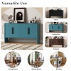 TIRAMISUBEST Sideboard Buffet Cabinet with Storage, Retro Sideboard Cabinet with Adjustable Shelves and Long Handles, 4-Door Wood Sideboard - 4 of 4