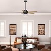 Hunter 52" Margo Matte Black Lighted Ceiling Fan with Integrated LED and 5 Golden Maple Blades for Large Rooms - 4 of 4