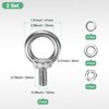 Unique Bargains Stainless Steel Durable Rust-Resistant Eyebolts with Nuts Washers Male Screw for Fastening 10 Pcs - 3 of 4