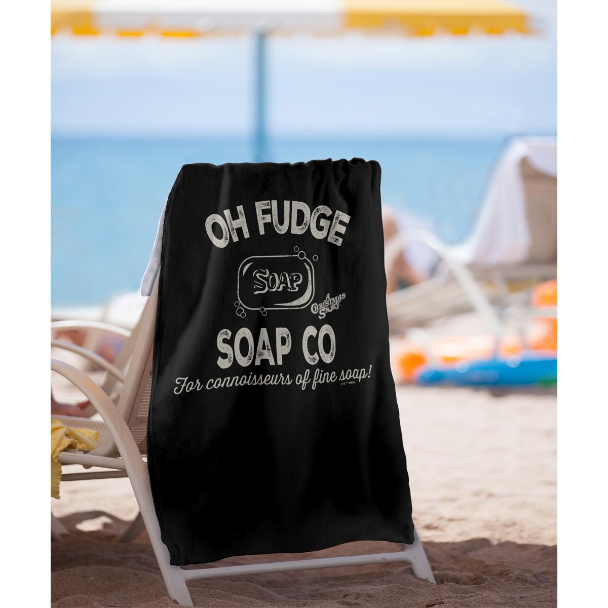A Christmas Story Oh Fudge Soap Connoisseur 30" x 60" Beach Towel - thumbnail 2