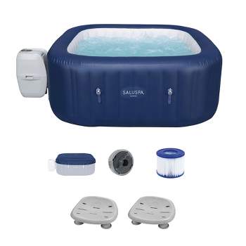 Bestway SaluSpa Hawaii AirJet Inflatable Hot Tub with Bestway SaluSpa Underwater Non Slip Pool and Spa for Lawn and Garden Use