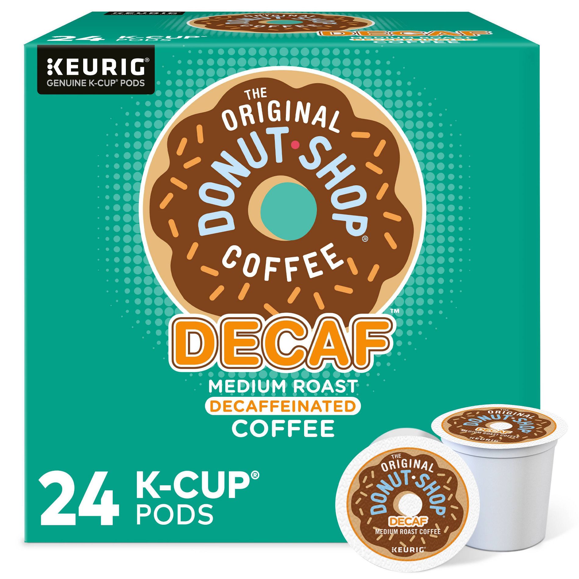 The Original Donut Shop Medium Roast Keurig K-Cup Coffee Pods - Decaf - 24ct