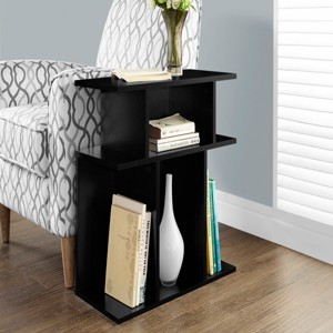 FONTOI End Tables Modern Laminate Nightstand, Contemporary Bedside Table, Accent Side Table for Indoor, Sleek Design, Black, 28"*17"*6" - 1 of 4