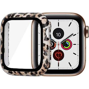 Worryfree Gadgets Protective Bumper Case with Glass Screen Protector Compatible with Apple Watch 38mm 40mm 41mm 42mm 44mm & 45mm
