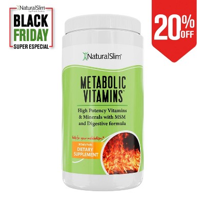 NaturalSlim Metabolic Vitamins with B-Complex for Energy, 30 packets