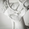 15.5"H & 20"H Sullivans Christmas Frosted Deer Figurine Set of 2 White Indoor Christmas Decor - 2 of 4