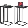 GALAXHERO C-Shaped Side Table Set of 2, 2-Tier Small End Tables for Sofa or Bed, Metal Frame Tables for Living Room, Bedroom, or Home Office - 2 of 4