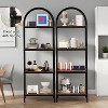 TackView Arched Bookshelf, Industrial Open Back Bookcase, Modern Display Shelving Unit Storage Rack with Metal Frame for Living Room - 4 of 4
