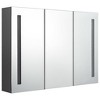 vidaXL LED Bathroom Mirror Cabinet 35 in.x5.5 in.x24.4 in. Gray - 2 of 4