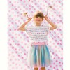 Deux par Deux Girl Bi-Material Dress with Mesh Skirt Multicolored Tie Dye and White - 2 of 4
