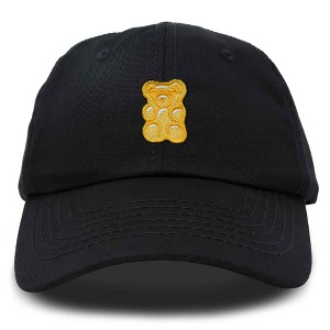 Dalix Yellow Gummy Embroidered Cotton Dad Hat Baseball Cap Adjustable Womens - 1 of 4