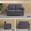 Linen Sofa Modern Couch Comfy Loveseat for Living Room, Office, Bedroom - 3 of 4
