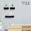 ChicFurnit Wall Shelf Set Floating Wood Shelves Invisible Brackets Hanging Shelf for Books Storage for Indoor Living Room, Black, 18.11"*4.92"*1.97" - 3 of 4