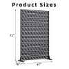 Wooakway 47" x 72" Black Metal Garden Trellis Privacy Screen Indoor Outdoor Room Divider Lattice Panel - 3 of 4