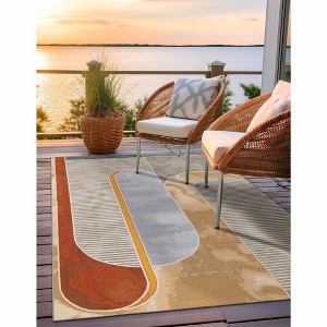 Unique Loom Outdoor Modern Vivid Area Rug - 1 of 4