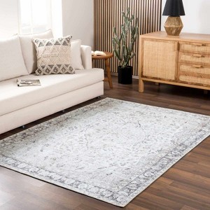 Hauteloom Haile Green & Pink Washable Area Rug - 1 of 4