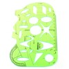 Unique Bargains Learning Math Drawing Plastic Protractor Template Ruler Clear Green - image 2 of 4