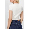 Women's RIBBED MINI V NECK TEE - 6397 - 2 of 2