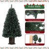 4.5FT Pre-Lit Artificial Christmas Tree w/ 300 LED Lights, Green Full Xmas Tree with 8 Lighting Modes, Hinged Design, 460 Branch Tips - 4 of 4
