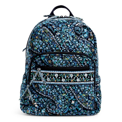 Vera Bradley Women's Performance Twill XL Campus Backpack Blooms and  Branches Navy