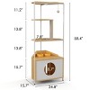 Corner Cat Tower, Cat Tree With Scratching Post, Cat Condo With Feeding Station And Climbing Platforms, Pet Furniture For Indoor Cats-Cuddlewood - 4 of 4