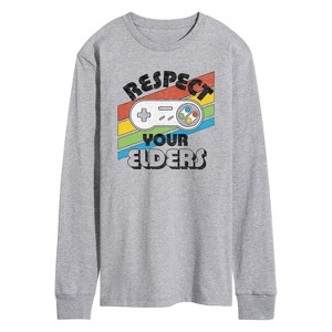 Men's - Instant Message - Respect Your Elders Long Sleeve Graphic T-Shirt - 1 of 4