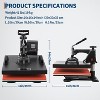 Pro 12-in-1 Heat Press Machine (15x15 Inch) - 360° Swing Away Digital Industrial-Quality Heat Transfer for Shirt, Hat, Mug, Plate - 3 of 4