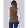 INSPIRE CHIC Women's Buttoned Sleeveless Faux Suede Utility Vest with Cargo Pocket - 4 of 4