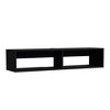 47.68" Manufactured Wood Black Floating TV Stand with Spacious Open Shelves and Wall-Mounted Design for Living Room - 3 of 4