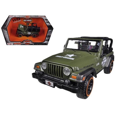 Jeep Wrangler Rubicon Harley Davidson Green 1/27 Diecast Model by Maisto