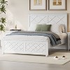 NicBex Full/Queen/King Size Farmhouse Solid Wood Bed Frame with Headboard for Adults/Boys/Girls,White - 2 of 4