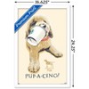 Trends International Jim Baldwin - Pup-a-cino Framed Wall Poster Prints - 3 of 4