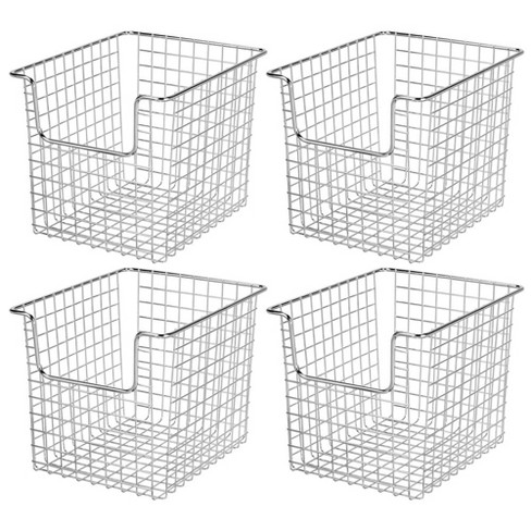 Mdesign Metal Wire Kitchen Organizer Basket With Open Dip Front, 4 Pack ...